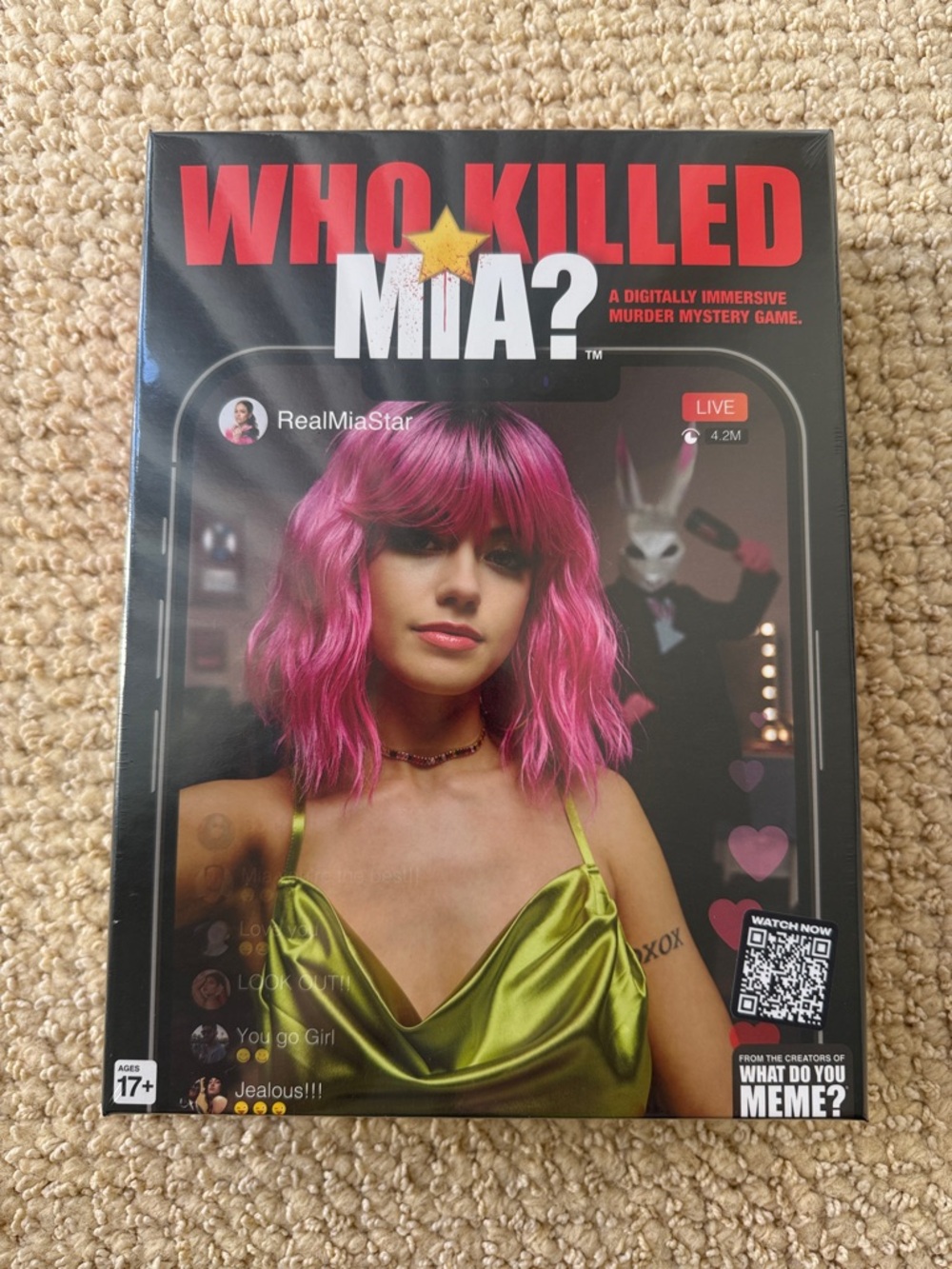 Who Killed Mia? Board Game 17+